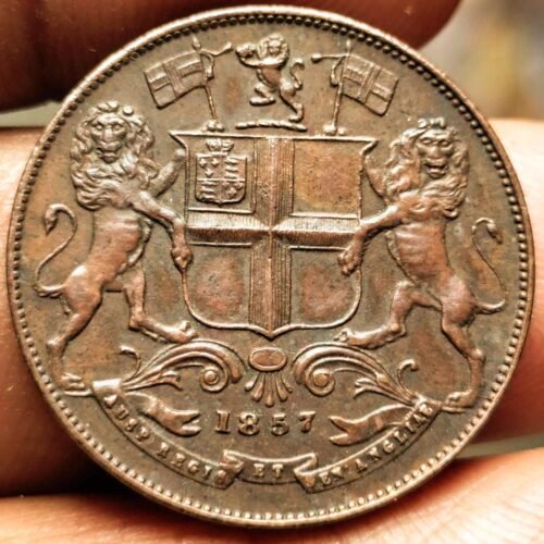 East India Company 1857 1/4 Anna XF++ with some minor nicks