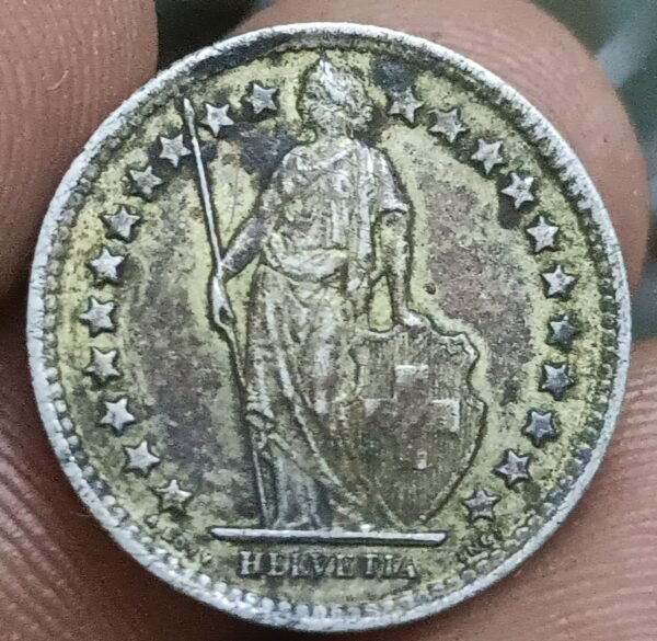 1959 SILVER SWITZERLAND 1/2 FRANCS COIN