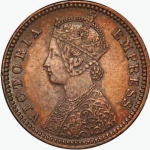 British India Victoria Empress 1877 1/12 Anna