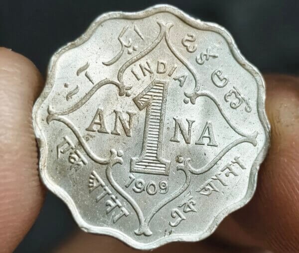 1909 1 Anna British India Edward VII Rare Year