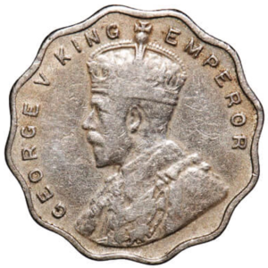 British-India-George-V,-Copper-Nickel,-1-Anna,-1915,-Bombay-Mint-Very-Fine