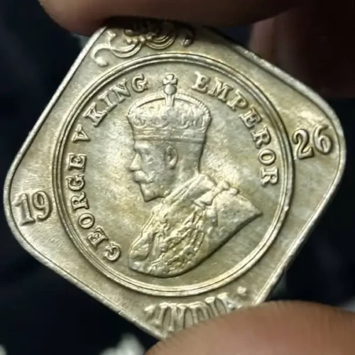 UNC/AUNC 1926B 2 ANNA Minor Nicks Partial Luster British India Bombay Mint