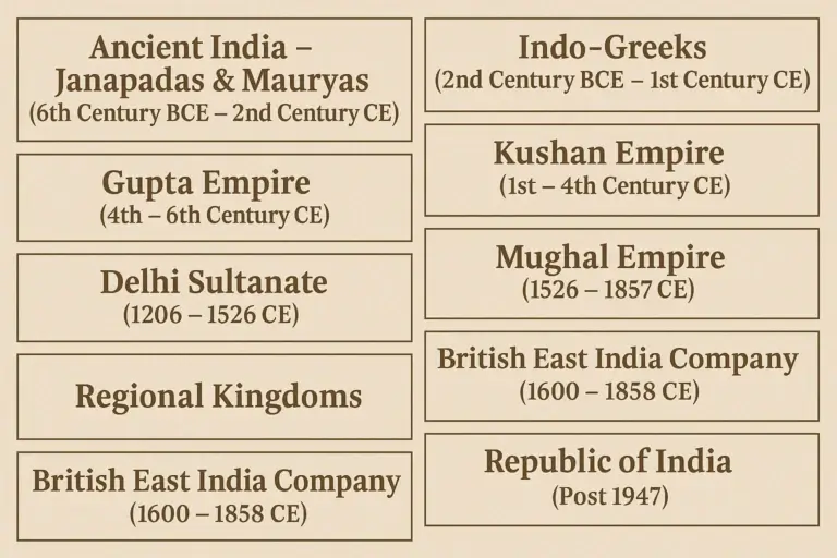 History of Conquerors of India and Their Currencies