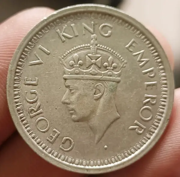 1945 Large 5 One Rupee George VI British India 1