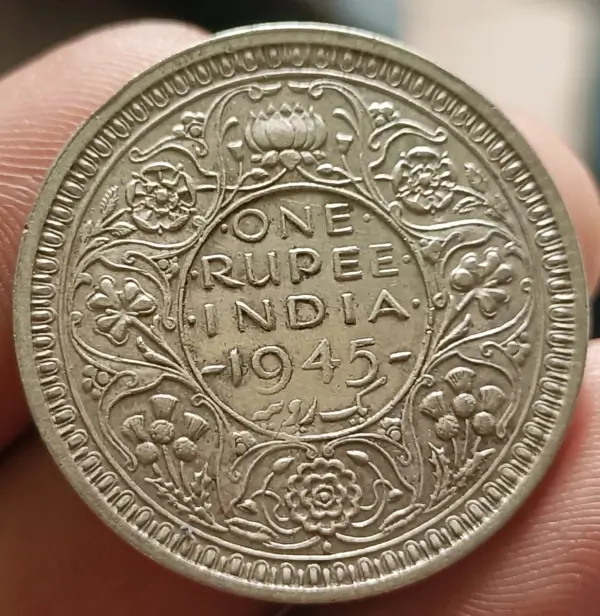 1945 Large 5 One Rupee George VI British India